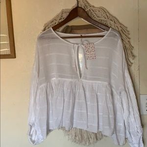 NWT FREE PEOPLE BOHO BLOUSE TOP LOOSE SLEEVE